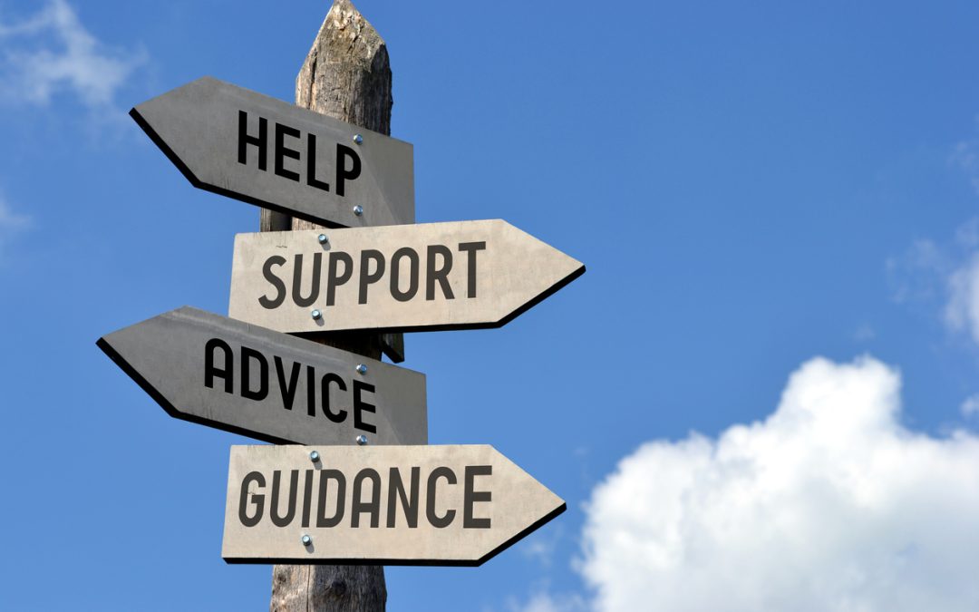 Help, support, advice, guidance sign post